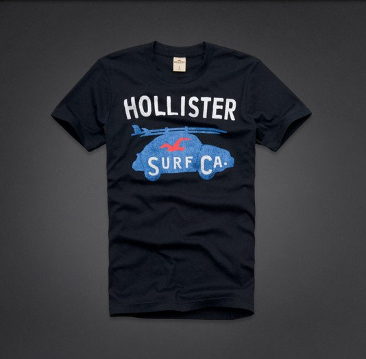 T-shirt Hollister Noir Homme